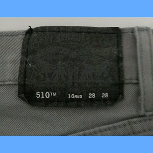 LEVI'S 510 SUPER SKINNY 16 REG 28 x 28 GRAY JEANS - Picture 3 of 3
